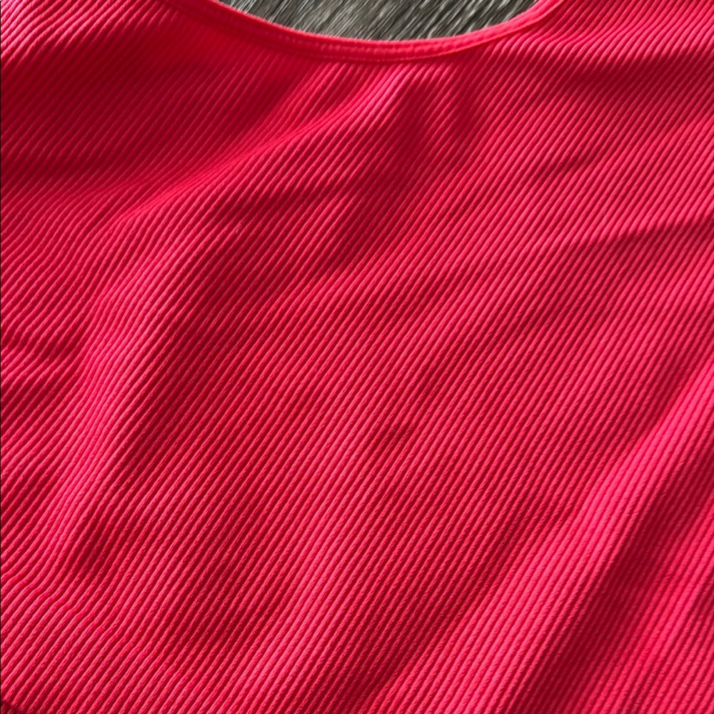 Vibrant Red Racerback Crop Top - Picture 3 of 3